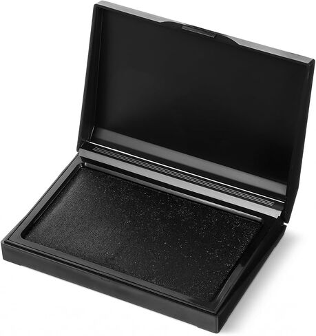 Black Ink Pad, 3.81 X 2.87inch Ink Pads Black Stamp Pad, All-Purpose Felt Pad for Office and Crafting, Ink Stamp Pad for Rubber and Clear Stamps in Kuwait