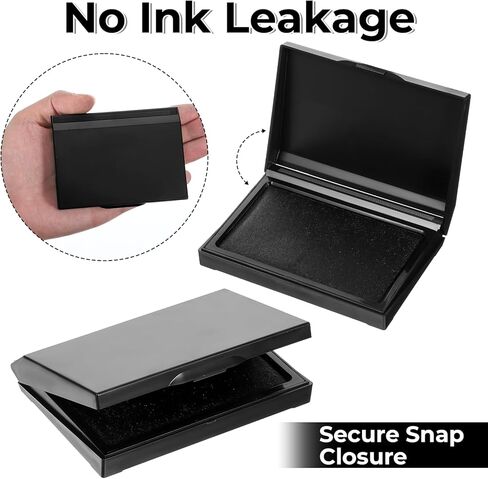 Black Ink Pad, 3.81 X 2.87inch Ink Pads Black Stamp Pad, All-Purpose Felt Pad for Office and Crafting, Ink Stamp Pad for Rubber and Clear Stamps in Kuwait