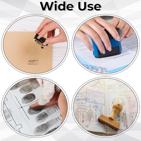 Black Ink Pad, 3.81 X 2.87inch Ink Pads Black Stamp Pad, All-Purpose Felt Pad for Office and Crafting, Ink Stamp Pad for Rubber and Clear Stamps in Kuwait