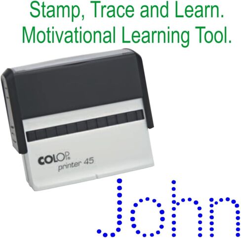 Custom Name Stamp-Stamp, Trace and Learn to Write Your Name, Alternative to Workbook, Educational Learning Tool for Preschool, Kindergarten and Primary (First or Second Grade) Kids in Saudi Arabia