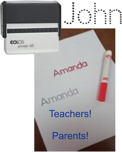 Custom Name Stamp-Stamp, Trace and Learn to Write Your Name, Alternative to Workbook, Educational Learning Tool for Preschool, Kindergarten and Primary (First or Second Grade) Kids in Saudi Arabia