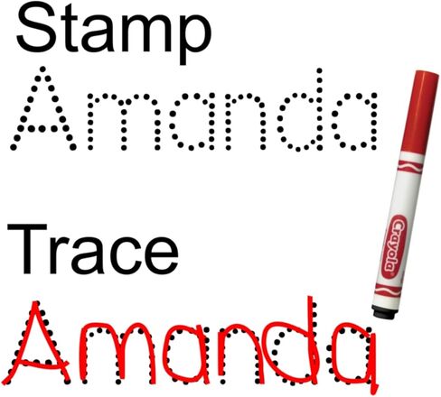 Custom Name Stamp-Stamp, Trace and Learn to Write Your Name, Alternative to Workbook, Educational Learning Tool for Preschool, Kindergarten and Primary (First or Second Grade) Kids in Saudi Arabia