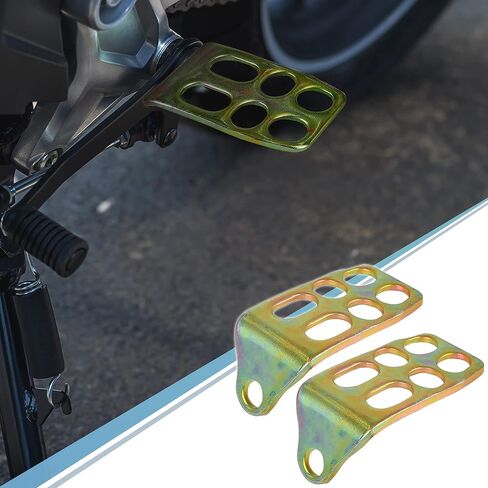 X AUTOHAUX 1 زوج 12 مللي متر المعادن دراجة نارية Rearsets الخلفية مجموعة مسند القدمين Footpeg القدم الراحة الوتد دراجة دراجة الدراجات لهجة برونزية in Saudi Arabia