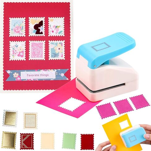 Stamp Puncher, Stamp Punch, 1x0.8 inch Postage Stamps Puncher, Scrap a Day Punch, StampCutter HolePunch, Lever Craft Paper Punches for Crafting, DIY Project, Punches That Looks Like a Stamps in Saudi Arabia