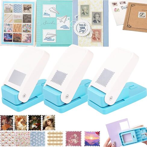 Stamp Puncher, Stamp Punch, 1x0.8 inch Postage Stamps Puncher, Scrap a Day Punch, StampCutter HolePunch, Lever Craft Paper Punches for Crafting, DIY Project, Punches That Looks Like a Stamps in Saudi Arabia