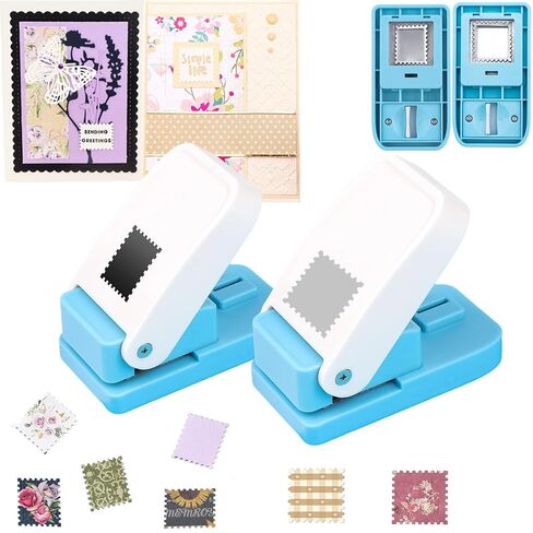 Stamp Puncher, Stamp Punch, 1x0.8 inch Postage Stamps Puncher, Scrap a Day Punch, StampCutter HolePunch, Lever Craft Paper Punches for Crafting, DIY Project, Punches That Looks Like a Stamps in Saudi Arabia