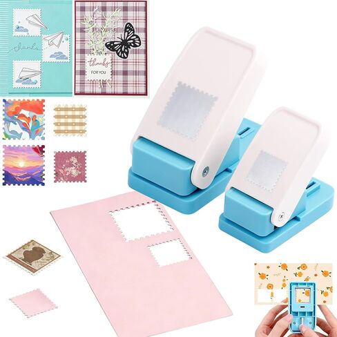 Stamp Puncher, Stamp Punch, 1x0.8 inch Postage Stamps Puncher, Scrap a Day Punch, StampCutter HolePunch, Lever Craft Paper Punches for Crafting, DIY Project, Punches That Looks Like a Stamps in Saudi Arabia