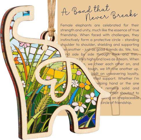 Sisterhood Elephant Gifts for Women - Friendship Elephant Ornament with Story Card, Friendship Gift for Best Friend Woman, Best Friend Birthday Gifts for Women (Sisterhood) in Saudi Arabia
