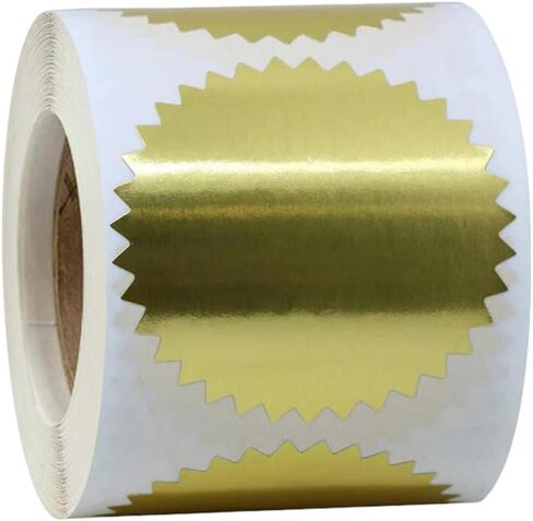 250Pcs Gold Foil Embossing Stickers, Self-Adhesive Seals for Certificates, Invitations in Saudi Arabia