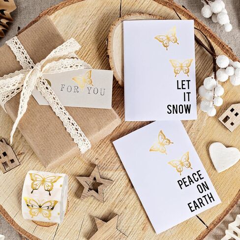 1000 Pcs Butterfly Stickers,1.6 Inch Gold Foil Self-Adhesive Labels for Gift Wrapping,Envelope Seals for Wedding,Baby Shower Party Favors and Invitation Cards in Saudi Arabia
