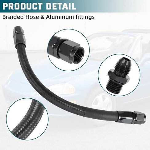 AUTOVIC Power Steering Rack Loop Kit 6AN Loop Hose for Honda Civic 1992-1995 Civic Del Sol EG Rack Ports in Saudi Arabia