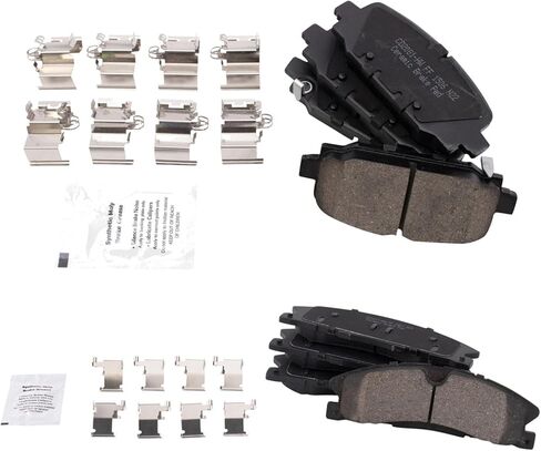 Front and Rear Brake Pad Set Ceramic Hardware Compatible with 2018-2022 Jeep Compass in Saudi Arabia