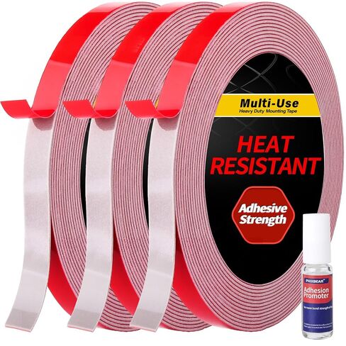 Super Strong Adhesion, Made of 3M Double Sided Tape Heavy Duty 3M VHB Mounting Tape, Indoor & Outdoor Waterproof Multipurpose Automotive Wall Tape Foam Adhesive Tape (2 Pack 360") in Kuwait