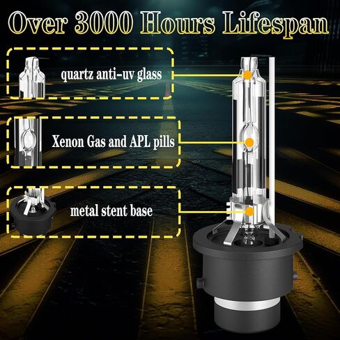 VHK for Lexus ES300 ES330 HID Xenon Headlight Bulbs D2R Low Beam Only 2000 2001 2002 2003 2004, ES 300 330 Dipped Lights, 6000K Bright White 35W OEM D2RC1 Replacement, Not Fit Halogen, 2 Pack in Saudi Arabia