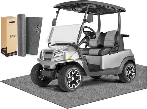 10L0L Golf Cart Parking Garage Mat (8.85' x 5.0' Ft) - Oil Absorbent, Waterproof, Slip-Resistant Garage Floor Mat Compatible with Yamaha, Club Car, EZGO, ATV, UTV and Motorcycles in Saudi Arabia