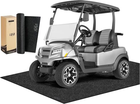 10L0L Golf Cart Parking Garage Mat (8.85' x 5.0' Ft) - Oil Absorbent, Waterproof, Slip-Resistant Garage Floor Mat Compatible with Yamaha, Club Car, EZGO, ATV, UTV and Motorcycles in Saudi Arabia