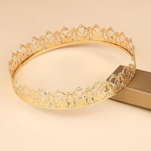 تاج الملك الذهبي في العصور الوسطى وتيجان الأمير للرجال، تاج ذهبي لعيد الميلاد، هدايا لحفلات الهالوين للرجال in Kuwait