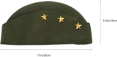 Nautical Sailor Hat: Wheat Stewardess Beret Hat for Halloween Costume - Airline Accessory Adult Cosplay Costume with Three-Star Wheat Design Lightweight Comfortable Fit, Army Green in Saudi Arabia