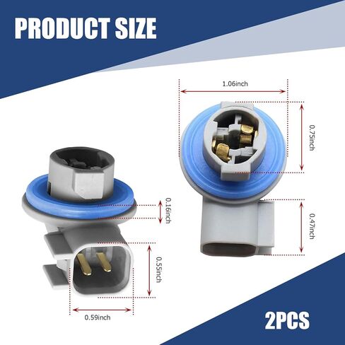 2 PCS License Plate Light Socket, Waterproof Side Reverse Light Socket, Plastic Wiring Harness Plug Connector, OE #68046629AA, Compatible with 2003-2018 Dodge Ram 1500 2500 3500 (Grey) in Kuwait