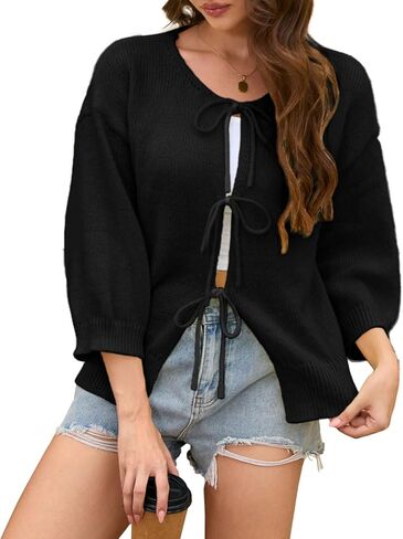 Women's 3/4 Sleeve Lightweight Fashion Cardigan Sweater in Saudi Arabia