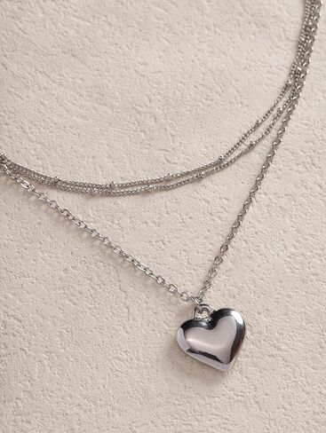 Sacina Layered Dainty Heart Choker Necklace, Gothic Emo Punk Grunge Necklace, Goth Jewelry, Valentine Christmas Jewelry Gift for Women in Saudi Arabia