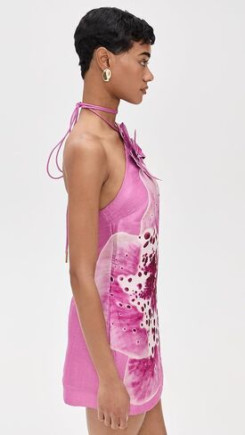 AMUR Women's Everlee Orchid Print Mini Dress in Saudi Arabia