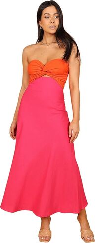 Petal & Pup Women's Rosetta Dress - Fuchsia/Orange in Saudi Arabia