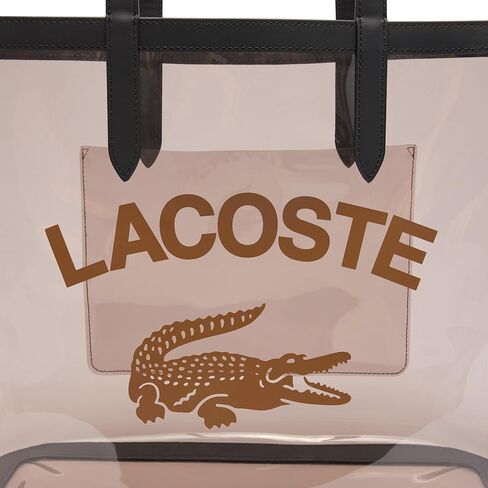 حقيبة يد نسائية كبيرة الحجم من Lacoste Anna ذات حبيبات شفافة، لون أزرق داكن/مضيق داكن، مقاس واحد in Saudi Arabia