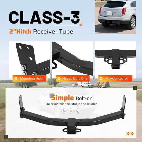 Trailer Tow Hitch, 2 Inch Receiver Compatible with 2010-2016 Cadillac SRX Trailer Hitch Receiver in Saudi Arabia