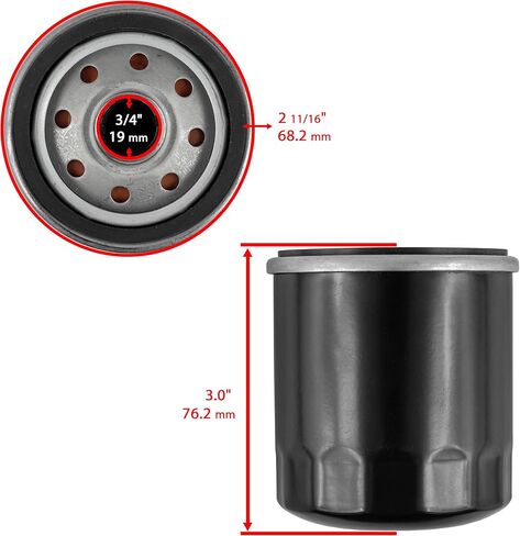Caltric Oil Filter Compatible with John Deere X300 X304 X320 X324 X340 X360 X465 X475 X485 AM107423 in Kuwait