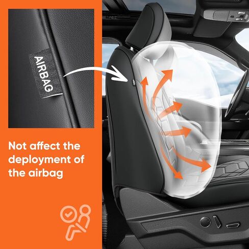 أغطية مقاعد جلدية لسيارة Ford F150: تناسب مخصص لسيارة F-150 2015-2026 SuperCrew CrewCab XL XLT مجموعة كاملة من أغطية مقاعد السيارة الجلدية ملحقات شاحنة السيارات نمط الماس الأسود in Kuwait