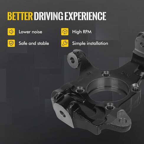 KUSATEC 698-016 Front Suspension Steering Knuckle Compatible with 2001-2013 Chevy Avalanche Suburban Silverado; GMC Sierra Yukon XL; for Hummer H2, Right Passenger Side, Replace # 18079494, 25850471 in Saudi Arabia