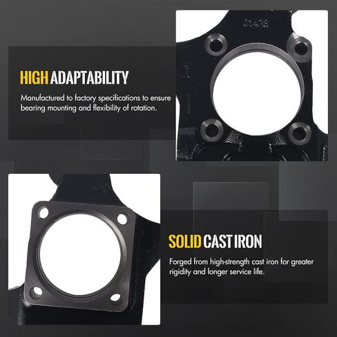 KUSATEC 698-016 Front Suspension Steering Knuckle Compatible with 2001-2013 Chevy Avalanche Suburban Silverado; GMC Sierra Yukon XL; for Hummer H2, Right Passenger Side, Replace # 18079494, 25850471 in Saudi Arabia