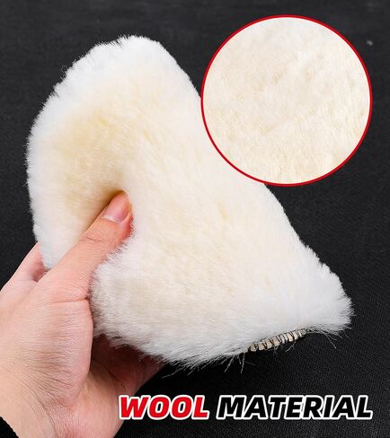 6 قطع من وسادات تلميع الصوف مقاس 6 بوصات، عجلة تلميع لمخزن عازل للمثقاب، محول مثقاب M14 in Kuwait