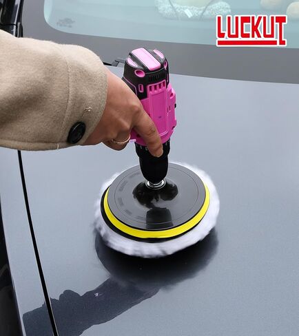 6 قطع من وسادات تلميع الصوف مقاس 6 بوصات، عجلة تلميع لمخزن عازل للمثقاب، محول مثقاب M14 in Kuwait