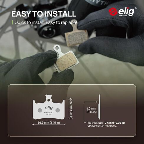 وسائد فرامل قرص الدراجة من ELIG متوافقة مع Hope Tech E4، Race Evo E4، Mono M4، RX4-SH، RX4+｜MTB/eMTB/Downhill/Trail/Cross Country(XC)/جميع الجبال/السباقات in Kuwait