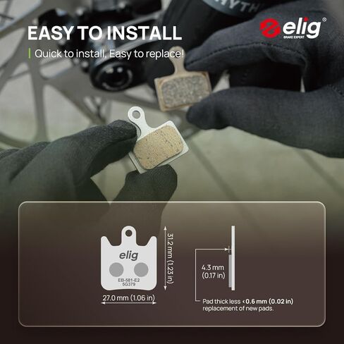 وسادات فرامل قرص الدراجة من ELIG متوافقة مع Hope Tech V2، Tech 3 X2، Tech 4 X2، XCR｜MTB Downhill Trail Enduro Race ركوب الدراجات في جميع الجبال in Kuwait