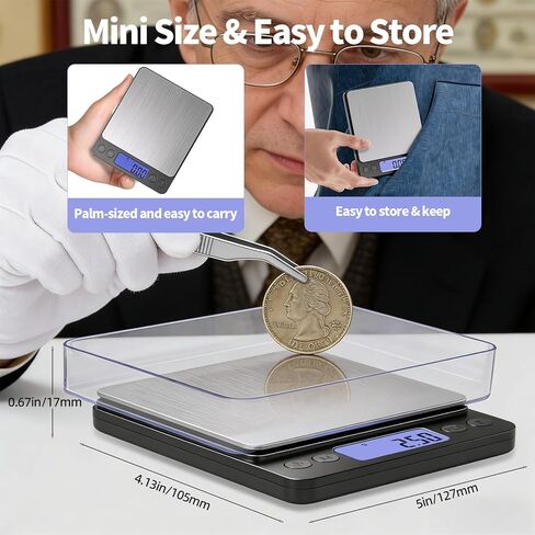 مقياس العملات المعدنية SKEAP لوزن العملات المعدنية، 1 كجم/0.01 جرام، مقياس غرام عالي الدقة لهواة جمع العملات المعدنية والذهب والمجوهرات، مع شحن USB، وشاشة LCD، وعد أجهزة الكمبيوتر، يتضمن كابل شحن وبطاريات AAA in Kuwait