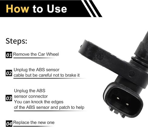1 Pc ABS Wheel Speed Senor for Toyota Tacoma 2005-2022 for Toyota 4Runner 2003-2022 ABS Sensor Anti-lock Braking System Sensor Front Left Rear Left in Saudi Arabia