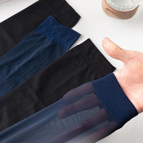 6 أزواج من الجوارب الرجالية الرفيعة المصنوعة من الحرير، ملابس رسمية للعمل، جوارب طويلة لساق الساق، جوارب من النايلون قابلة للتنفس in Kuwait