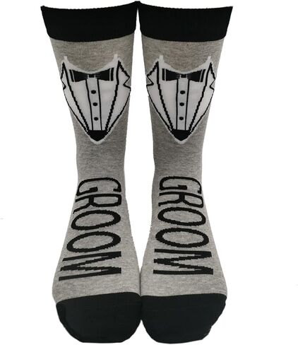 Men's Groom Socks Groomsmen Dress Socks Best Man Crew Socks for Wedding Day Bachelor Party Gift in Saudi Arabia