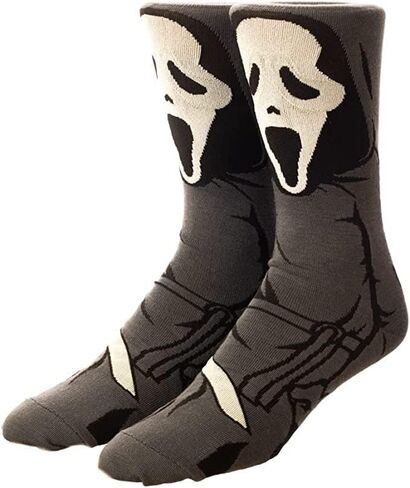 Grand Clothing Outlet Ghostface Scream Halloween Character 360 Crew Socks in Kuwait