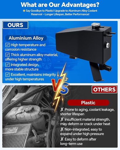 603-973 خزان خزان سائل التبريد مع غطاء لسيارة Chevy Silverado 1500 Tahoe، GMC Sierra 1500 Yukon، Cadillac Escalade 2014-2020، استبدال # 603973 22856231 3014134، خزان تجاوز سائل التبريد من الألومنيوم in Kuwait