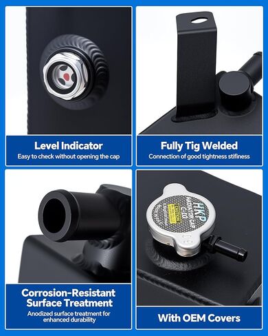 603-973 خزان خزان سائل التبريد مع غطاء لسيارة Chevy Silverado 1500 Tahoe، GMC Sierra 1500 Yukon، Cadillac Escalade 2014-2020، استبدال # 603973 22856231 3014134، خزان تجاوز سائل التبريد من الألومنيوم in Kuwait