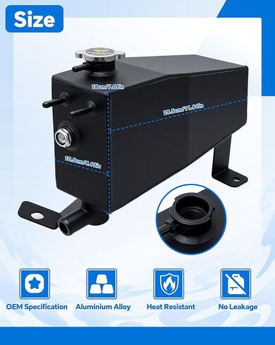 603-973 خزان خزان سائل التبريد مع غطاء لسيارة Chevy Silverado 1500 Tahoe، GMC Sierra 1500 Yukon، Cadillac Escalade 2014-2020، استبدال # 603973 22856231 3014134، خزان تجاوز سائل التبريد من الألومنيوم in Kuwait