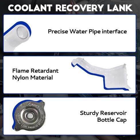 Engine Coolant Overflow Recovery Reservoir Tank [w/Cap & Sensor] Compatible with Freightliner M2 2012-2017 in Saudi Arabia