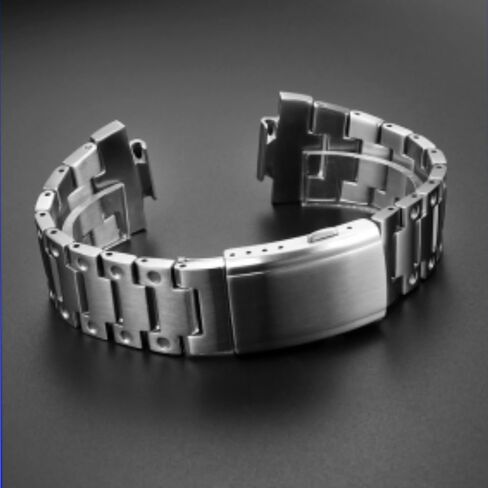 سوار ساعة من الفولاذ المقاوم للصدأ لجهاز G-Shock GA2100/GA2110 | حزام بديل معدني متوافق مع ساعات GA2100/GA2110 الأصلية | لم يتم تضمين أي حالة in Kuwait