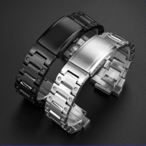 سوار ساعة من الفولاذ المقاوم للصدأ لجهاز G-Shock GA2100/GA2110 | حزام بديل معدني متوافق مع ساعات GA2100/GA2110 الأصلية | لم يتم تضمين أي حالة in Kuwait