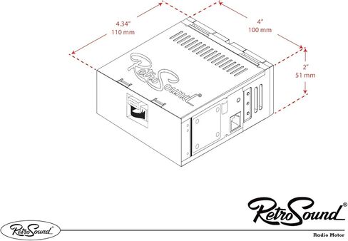 راديو RetroSound HC-226-55-75 Hermosa Direct-Fit للمركبات الكلاسيكية (وجه وأزرار من الكروم، إطار أسود) in Kuwait