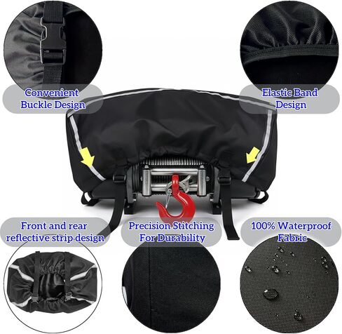 غطاء ونش صغير بشريط عاكس، غطاء واقٍ عالي التحمل مقاوم للماء والأشعة فوق البنفسجية للروافع الكهربائية حتى 5500 رطل in Kuwait